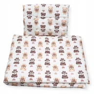 Pościel dla dzieci - CZAS BOBASA POŚCIEL Z WYPEŁNIENIEM DO ŁÓŻECZKA 90x120 DZIECIĘCA NIEMOWLĘCA MISIE SERCA - miniaturka - grafika 1