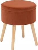 Taborety i hokery - Atmosphera Taboret welurowy ze schowkiem TESS, kolor antracytowy - miniaturka - grafika 1