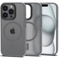 Etui i futerały do telefonów - Etui TECH-PROTECT MagMat MagSafe do Apple iPhone 15 Pro Szary matowy - miniaturka - grafika 1