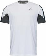 Koszulki sportowe męskie - HEAD CLUB 22 Tech T-Shirt Men White/Dress Blue 2022 - miniaturka - grafika 1