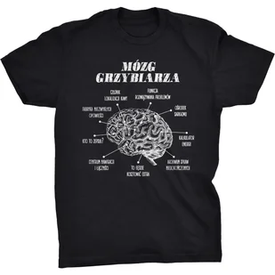 Koszulka T-shirt Mózg Grzybiarza Śmieszny Prezent na Święta Urodziny - Koszulki męskie - miniaturka - grafika 1