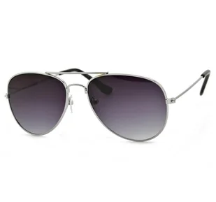 Juniorskie Okulary Aviator srebrno-fioletowe Pilotki przeciwsłoneczne STPJ-10A - Okulary przeciwsłoneczne - miniaturka - grafika 1