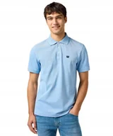 Koszulki męskie - Koszulka Wrangler REFINED POLO 112362833 Blue M - miniaturka - grafika 1