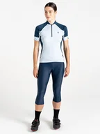 Koszulki sportowe damskie - Dare 2b Koszulka kolarska "Flutter Jersey" w kolorze błękitno-granatowym - miniaturka - grafika 1