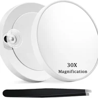 Lusterka do makijażu - Lustro powiększające 30x z przyssawką i pęsetą, idealne do makijażu, pielęgnacji skóry, brwi, profesjonalnej jakości - miniaturka - grafika 1