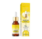 Serum do twarzy - EVELINE SUPER DUET SERUM DO TWARZY NA PRZEBARWIENIA 15% WITAMINA C DO SKÓRY SZAREJ 18ML - miniaturka - grafika 1