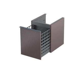 Szafka łazienkowa pod blat z koszem na pranie Oristo Etna 40 cm brązowy mat OR52-SN1S-40-21R - Szafki łazienkowe - miniaturka - grafika 1