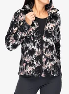 Bluzy sportowe damskie - Bluza damska rozpinana Columbia Fast Trek Printed Jacket - snowdrift timberwild - miniaturka - grafika 1