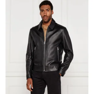 BOSS BLACK Skórzana kurtka H-Mapson4 Regular Fit - Kurtki męskie - miniaturka - grafika 1
