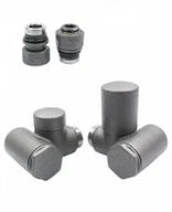 Zawory i kraniki - Zawór regulacyjny do grzałki Integra prawy GZ1/2 grafit strukturalny - miniaturka - grafika 1