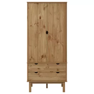 Lumarko Szafa garderobiana, 76,5x53x172 cm, lite drewno sosnowe - Szafy - miniaturka - grafika 4