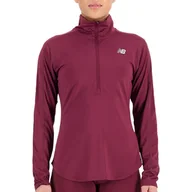 Bluzy sportowe damskie - Bluza New Balance WT23227NBY - bordowa - miniaturka - grafika 1