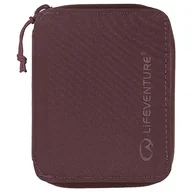 Portfele - Lifeventure Męski minimalistyczny podwójnie składany portfel chroniony RFID, wykonany z ekologicznego materiału pochodzącego z recyklingu, Śliwka, One Size, Minimalistyczny - miniaturka - grafika 1