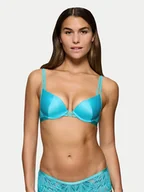 Biustonosze - Triumph Biustonosz push-up Crazy Stupid Love 10222374 Niebieski - miniaturka - grafika 1