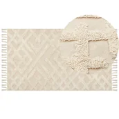 Dywany - Dywan bawełniany 80 x 150 cm beżowy ARDAHAN - miniaturka - grafika 1