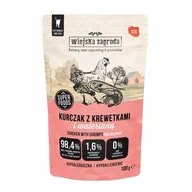 Mokra karma dla kotów - Wiejska Zagroda Karma mokra dla kota Kurczak z krewetkami i walerianą (dorosły) 100g (12 szt/op) - miniaturka - grafika 1