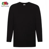 Koszulki męskie - FRUIT OF THE LOOM Koszulka Męska PREMIUM Długi Rękaw Bawełna CZARNA roz: L - miniaturka - grafika 1