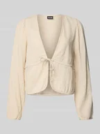 Bluzki damskie - Bluzka z długim rękawem o kroju regular fit z bawełny model ‘SASTINA’ - miniaturka - grafika 1