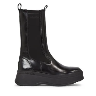Sztyblety Calvin Klein Pitched Chelsea Boot HW0HW01686 Czarny - Botki damskie - miniaturka - grafika 1