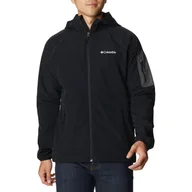 Bluzy sportowe męskie - Męski Softshell COLUMBIA TALL HEIGHTS HOODED SOFT 1975591011 – Czarny - miniaturka - grafika 1