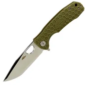 Noże - Nóż składany Honey Badger Tanto Flipper Medium - Green - miniaturka - grafika 1