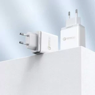 Ugreen CD122 szybka ładowarka sieciowa Quick Charge 3.0 18W 3A USB biały (10133) - Ładowarki do telefonów - miniaturka - grafika 4