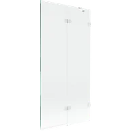 Parawany nawannowe - Mexen Lunar parawan nawannowy 2-skrzydłowy prawy 90 x 150 cm, transparent, biały - 897-090-100-20-00-P - miniaturka - grafika 1