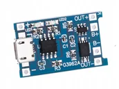 Ładowarki samochodowe - Ładowarka TP4056 LI-ION 5V 1A z zabezpieczeniem 1S - miniaturka - grafika 1