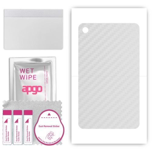 Folia naklejka skórka strukturalna na TYŁ do Amazon Fire HD 8 (2017) - Carbon Przezroczysty - apgo SKINS