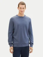 Swetry męskie - Tom Tailor Sweter 1038426 Niebieski Regular Fit - miniaturka - grafika 1