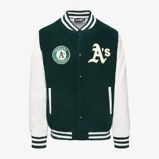 Kurtki męskie - NEW ERA KURTKA HERITAGE VARSITY ATHLETICS OAKLAND ATHLETICS - grafika 1