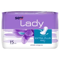 Pieluchy dla dorosłych - Seni Wkładki urologiczne dla kobiet Lady Extra Plus 15x33cm 15 szt. |   SE-095-EP15-2PL - miniaturka - grafika 1