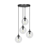 Lampy sufitowe - Emibig COSMO 4 BL PREMIUM TRANSPARENT 711/4PREM lampa wisząca 4x40W/E14 IP20 711/4PREM - miniaturka - grafika 1