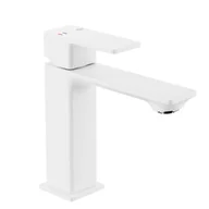 Baterie umywalkowe - KFA Bateria umywalkowa biała 16.3 cm z korkiem klik-klak Dust Armatura - miniaturka - grafika 1