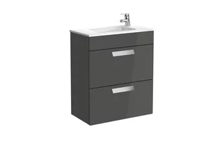 Roca A855905153 - - DEBBA Zestaw łazienkowy Unik Compacto 600 mm z 2 Szufladami - Szafki łazienkowe - miniaturka - grafika 1