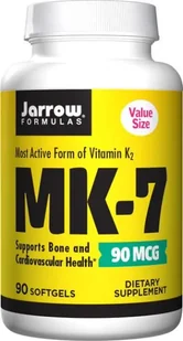 Jarrow Formulas - Vitamin K2 MK-7, 90mcg, 90 Kapsułek Miękkich - Witaminy i minerały - miniaturka - grafika 1