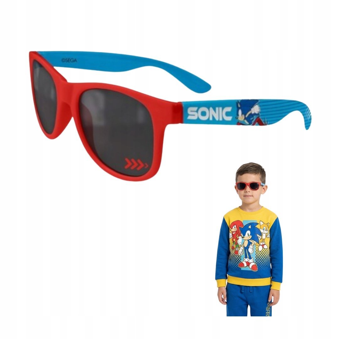 Sonic Okulary Przeciwsłoneczne Czerwone Dziecięce UV