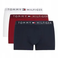 Majtki męskie - Tommy Hilfiger Bokserki Męskie Majtki 3P Trunk Bordowe/Granatowe/Białe R.Xl - miniaturka - grafika 1