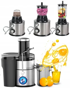 Sokowirówka Wysokoobrotowa Do Owoców Warzyw Rozdrabniacz Młynek Blender 4w1 - Sokowirówki - miniaturka - grafika 1