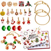 Ozdoby bożonarodzeniowe - KALENDARZ ADWENTOWY BRANSOLETKA BIŻUTERIA CHARMS ZAWIESZKI 24SZT DIY PREZEN [SE-KAL9] - miniaturka - grafika 1