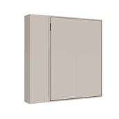 Łóżka dla dzieci i młodzieży - Łóżko piętrowe składane Versia 160 z szafą 1-drzwiową po lewej stronie, Clay - miniaturka - grafika 1