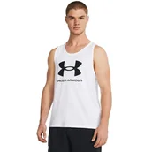 Koszulki sportowe męskie - Under Armour UA Sportstyle Logo Tank, biały/czarny, 3XL - miniaturka - grafika 1