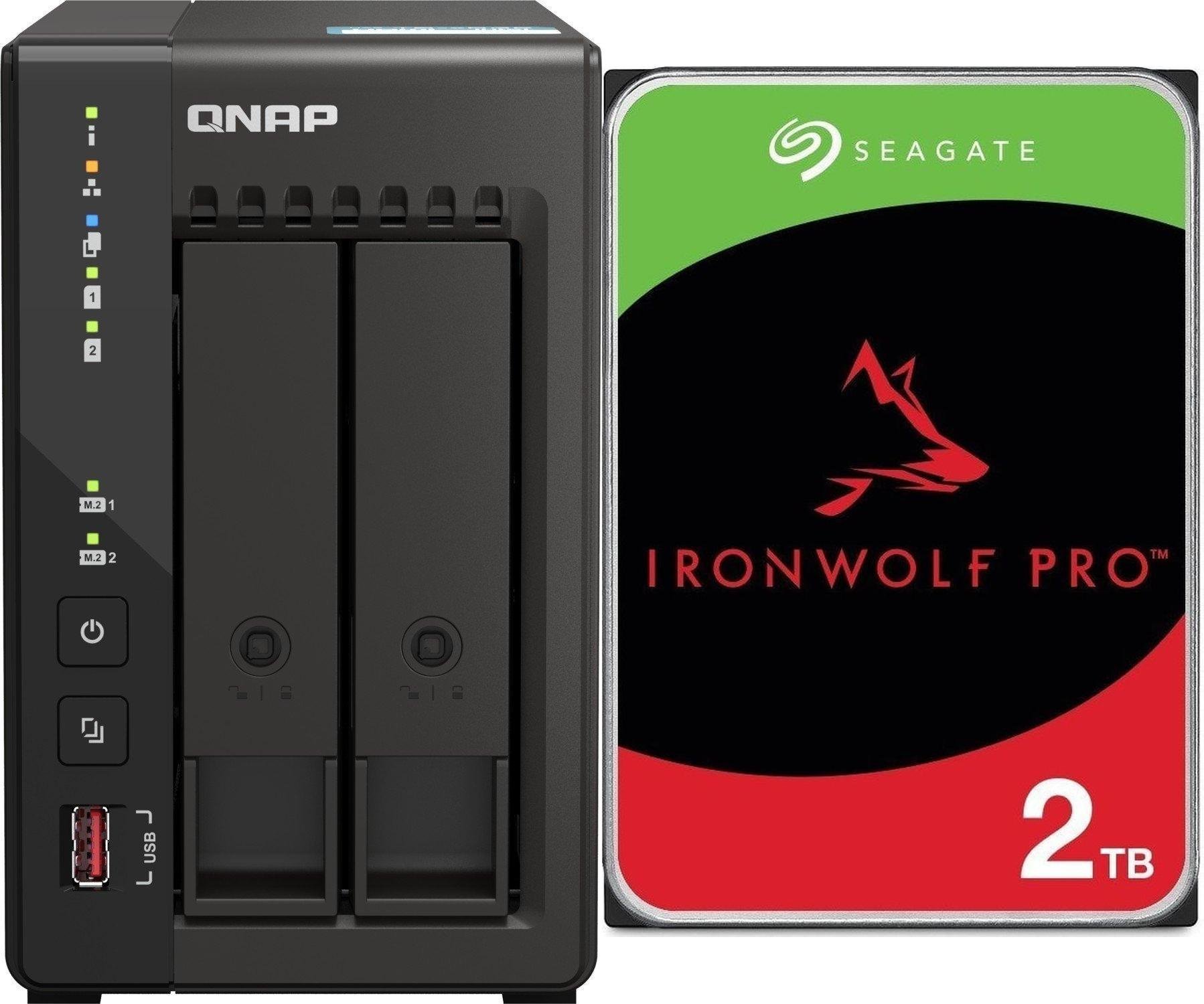 Serwer plików Qnap TS-253E-8G + Seagate IronWolf 2TB ST2000VN003