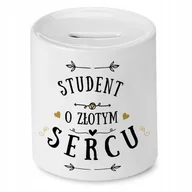 Skarbonki - Dla Studenta Skarbonka na Urodziny Na Prezent z Nadrukiem ze Zdjęciem + Opakowanie na prezent (wzór 03) - miniaturka - grafika 1