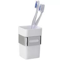 Kubki na szczoteczki do zębów - Wenko Pojemnik na szczoteczki do zębów PREMIUM PLUS stal nierdzewna 22773100 - miniaturka - grafika 1