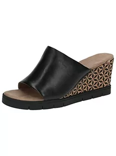 CAPRICE Klapki damskie 9-9-27208-20 obcas, czarny nappa, rozmiar 39 EU, Czarna papka, 39 eu - Klapki i japonki damskie - miniaturka - grafika 1