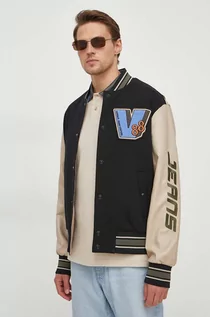 Kurtki męskie - Versace Jeans Couture kurtka bomber męski kolor brązowy przejściowa - grafika 1