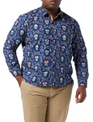 Koszule męskie - Joe Browns Męska koszula z długim rękawem na lato czaszka, niebieska, S - miniaturka - grafika 1