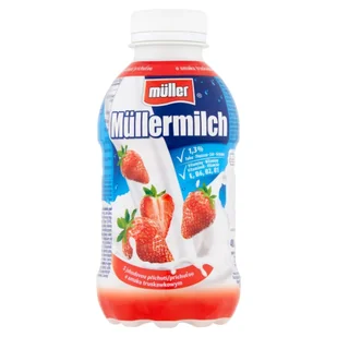 Müller - Mullermilch o smaku truskawkowym - Kefiry, jogurty, maślanki - miniaturka - grafika 1