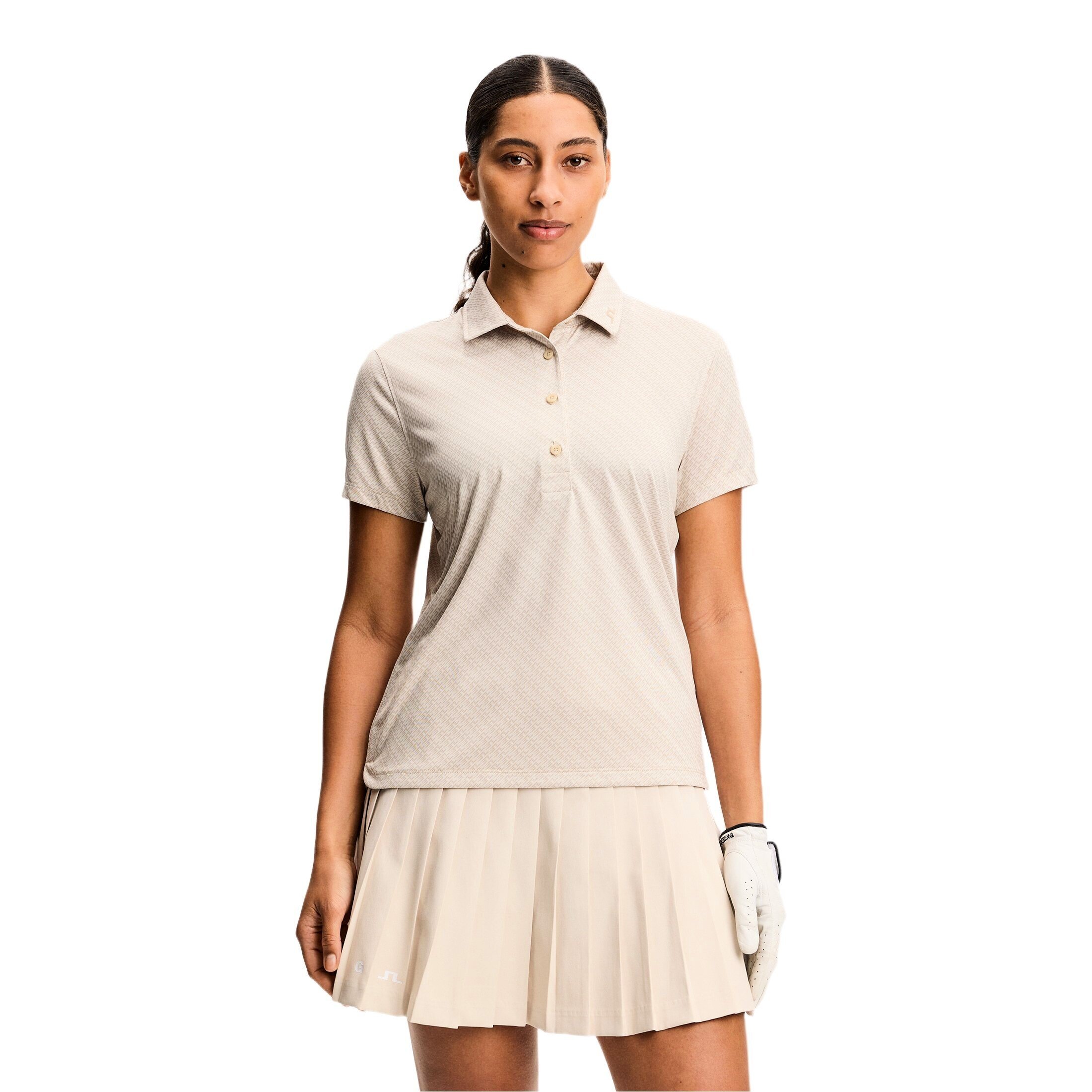 Koszulka damska J.Lindeberg Caitlyn Polo Flight Bridge Moonbeam M